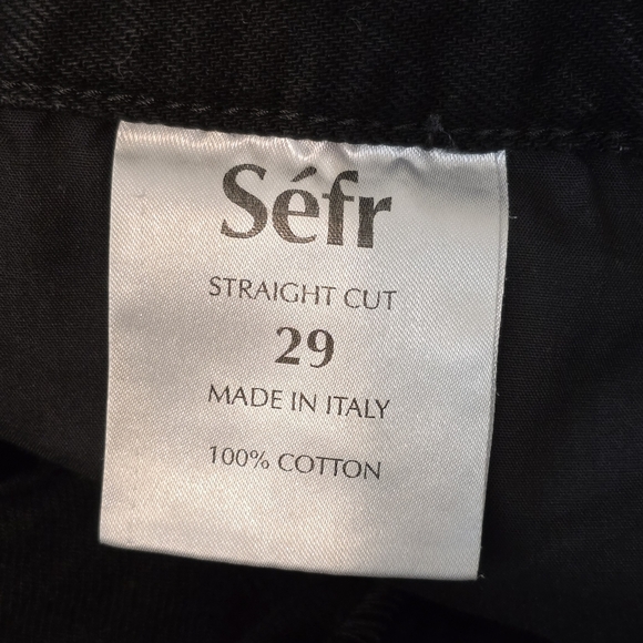 Sefr 29×28.5 Men's Black Jean Straight Cut 29X28.5 - Picture 6 of 14